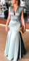 Elegant V-neck Mermaid Long Prom Dress Ideas, Evening Party Dresses,ZX1246