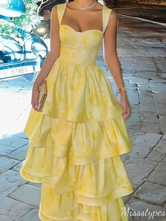 Elegant Sweetheart Spaghetti Strap A-line Long Prom Dress Ideas, Evening Party Dresses,ZX590
