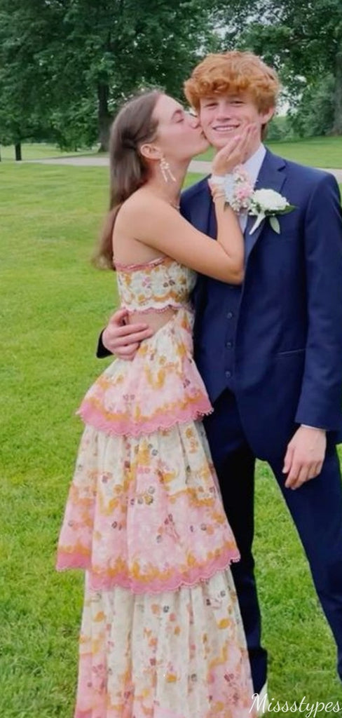 Casual Straight Across Spaghetti Strap A-line Long Prom Dress Ideas, Evening Party Dresses,ZX592