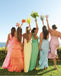 Colorful Mismatched Satin Mermaid Floor-Length Bridesmaid Dresses Online, BL171