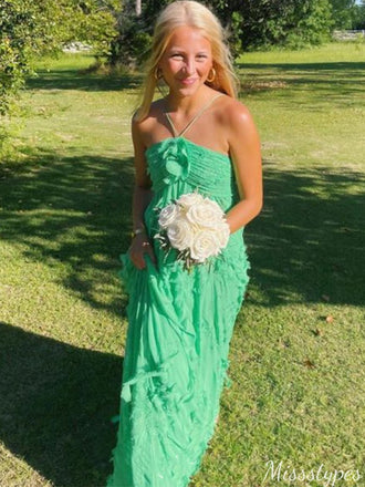 Causal A-line chiffon Long Prom Dress Ideas, Evening Party Dresses,ZX594