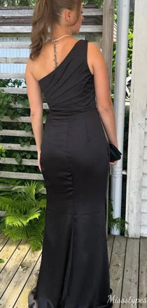 Formal One-shoulder Mermaid Long Prom Dress Ideas, Evening Party Dresses,ZX595