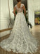 Elegant Yarn Tulle Empire White Appliqued A-Line Fashion Wedding Dresses,HS75