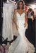 Long Trailing White Lace White Backless Sweetheart Mermaid Fashion Wedding Dresses,HS89