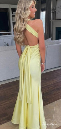 Sexy V-neck Criss-Cross Halter Strap Mermaid  Long Prom Dress Ideas, Evening Party Dresses,ZX513
