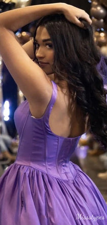 Formal Square A-line Long Prom Dress Ideas, Evening Party Dresses,ZX601