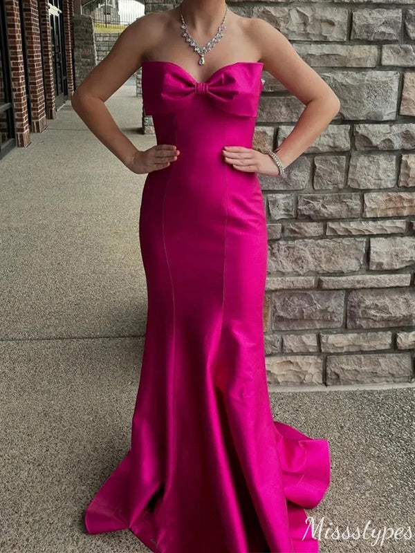 Elegant Sweetheart Strapless Unique Mermaid Long Prom Dress Ideas, Evening Party Dresses,ZX604