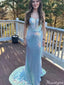 Elegant Sweetheart Spaghetti Strap Notched Mermaid Long Prom Dress Ideas,ZX605