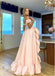 Lady Pearl Pink Off Shoulder Long Trailing Unique Evening Prom Evening Dress,ZX228