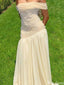 Elegant Off-shoulder tulle Sheath Long Prom Dress Ideas, Evening Party Dresses,ZX610