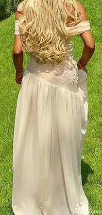 Elegant Off-shoulder tulle Sheath Long Prom Dress Ideas, Evening Party Dresses,ZX610