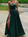 Sexy Unique Side Slit Spaghetti Strap Sweetheart Long Prom Evening Dress,ZX297