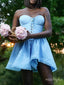 Vintage Blue Bodycon Strapless Mini New Arrival Homecoming Dresses,HM144