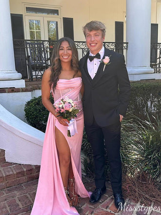 Sexy Straight Across Strapless Mermaid Long Prom Dress Ideas, Evening Party Dresses,ZX620