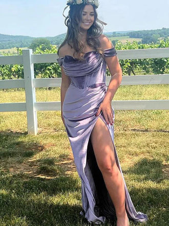 Elegant Off-shoulder Sweetheart Mermaid Long Prom Dress Ideas, Evening Party Dresses,ZX623