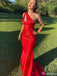 Sexy One-shoulder Mermaid Long Prom Dress Ideas, Evening Party Dresses,ZX628