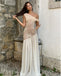 Cozy Appliqued Bodycon Designed Off Shoulder Champagne Lace Long Prom Evening Dress,ZX269