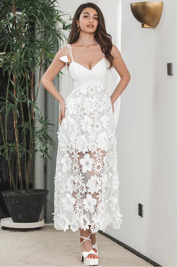 Vintage White Appliqued Spaghetti Strap Sweetheart A-Line Fashion Wedding Dresses,HS78