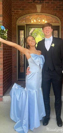 Elegant Strapless Mermaid Long Prom Dress Ideas, Evening Party Dresses,ZX633