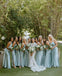 Beautiful Mismatched Green Soft Women Bridesmaid Dresses Online, BL104