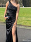 Formal One-shoulder Mermaid Long Prom Dress Ideas, Evening Party Dresses,ZX637