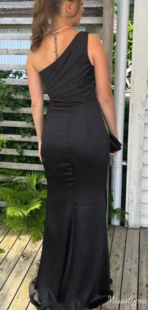Formal One-shoulder Mermaid Long Prom Dress Ideas, Evening Party Dresses,ZX637
