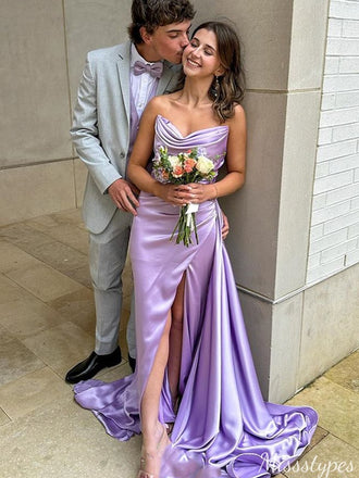 Elegant V-neck Mermaid Long Prom Dress Ideas, Evening Party Dresses,ZX642