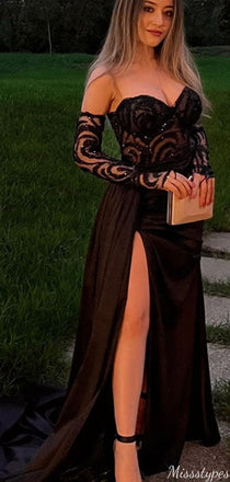 Sexy Strapless Sweetheart Sheath Long Prom Dress Ideas, Evening Party Dresses,ZX646