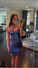 Sexy Purple Spaghetti Strap Bodycon Mini New Arrival Homecoming Dresses,HM149