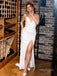 Simple Side Slit White Soft Sweetheart Popular Long Fashion Wedding Dresses,HS97