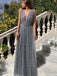 Gorgeous V-neck Backless A-line Long Prom Dress Ideas, Evening Party Dresses,ZX654
