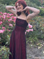 Casual Spaghetti Strap Straight Across A-line Long Prom Dress Ideas, Evening Party Dresses,ZX655