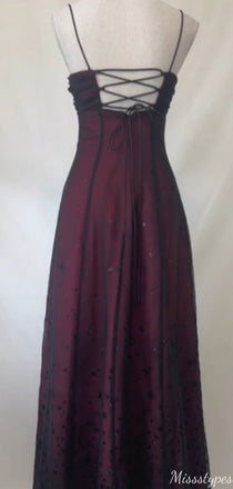 Casual Spaghetti Strap Straight Across A-line Long Prom Dress Ideas, Evening Party Dresses,ZX655