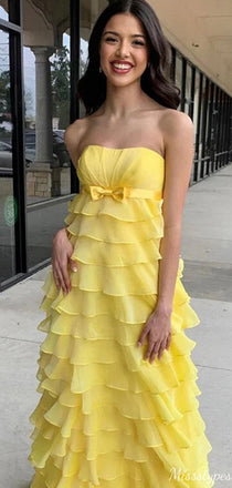 Elegant Straight Across Strapless Column Long Prom Dress Ideas, Evening Party Dresses,ZX658