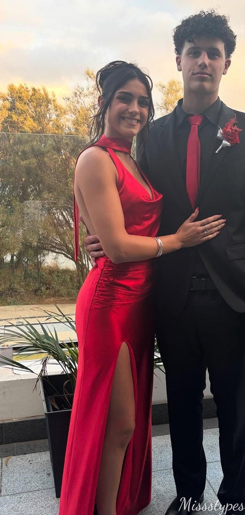Sexy V-neck Backless Mermaid Long Prom Dress Ideas, Evening Party Dresses,ZX662