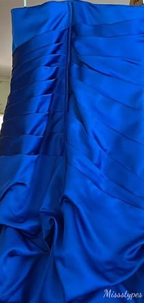 Elegant Straight Across Strapless Sheath Long Prom Dress Ideas, Evening Party Dresses,ZX664