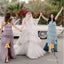 Ruffle Mismatched Halter Tea-Length Bridesmaid Dresses Online, BL98