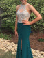 Elegant Halter Beadings Mermaid Long Prom Dress Ideas, Evening Party Dresses,ZX668