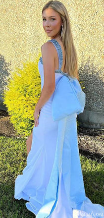 Elegant Spaghetti Strap Mermaid Long Prom Dress Ideas, Evening Party Dresses,ZX670