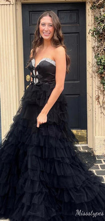 Elegant Sweetheart Notched Unique A-line Long Prom Dress Ideas, Evening Party Dresses,ZX675