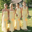 Graceful Mismatched Mint-Yellow Soft Bridesmaid Dresses Online, BL09