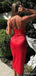 Sexy Curved Women Sweetheart Spaghetti Strap Front Slit Mermaid Prom Dresses ZX10