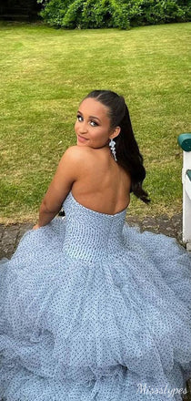 Gorgeous Sweetheart Strapless Backless A-line Long Prom Dress Ideas, Evening Party Dresses,ZX678
