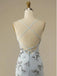 Classy Pale Blue Appliqued Sweetheart Spaghetti Strap Long Prom Evening Dress,ZX300