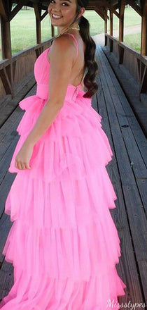 Casual Spaghetti Strap Backless A-line Long Prom Dress Ideas, Evening Party Dresses,ZX680