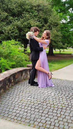 Sexy Purple A-line Off Shoulder Long Prom Dress Ideas, Evening Party Dresses,ZX454