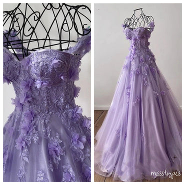Gorgeous Purple Tulle Sweetheart Floor-Length Mermaid Prom Dresses ZX28