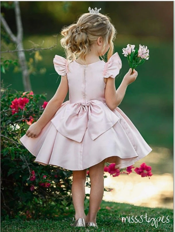 Little Fairy Baby Cute-Pink Tulle Mini Flower Girl Dresses, ET03