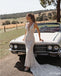 Elegant White Backless Mermaid V-Neck Spaghetti Strap Appliqued Long Wedding Dresses HS16