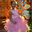 Simple Cute Tulle Dusty Pink Sleeveless Popular Little Flower Girl Dresses, ET16